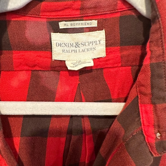 Everything is better w some wine in the belly Upcycled flannel shirt L - Picture 4 of 4